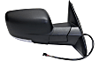 Driver and Passenger Side Mirror, Power Adjust, Heated, Power Folding, Textured Black, In-housing Signal Light, No Memory, With Puddle Light, No Auto-Dimming, No Blind Spot Feature