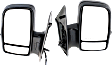 Driver and Passenger Side Mirror, Power Adjust, Heated, Manual Folding, Textured Black, In-housing Signal Light, No Memory, No Puddle Light, No Auto-Dimming, With Blind Spot Glass