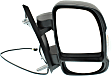 2020 Ram ProMaster 1500 - Driver and Passenger Side Mirror, Manual Adjust, Non-Heated, Textured Black, Manual Folding, In-housing Signal Light, No Blind Spot Feature, No Memory, No Puddle Light, No Auto-Dimming
