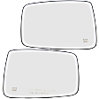 Driver and Passenger Side Mirror Glasses, Heated, No Blind Spot Feature, No Turn Signal Light, With Backing Plate, No Auto-dimming, For Models Without Towing Package