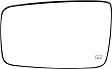 Driver and Passenger Side Mirror Glasses, Heated, No Blind Spot Feature, No Turn Signal Light, With Backing Plate, No Auto-dimming, For Models Without Towing Package