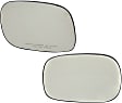 Driver and Passenger Side Mirror Glass, Non-Heated, Non-Towing, For Models With Manual 6 x 9 Mirror, Without Towing Package, Includes (2) Mirror Glasses