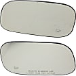 Driver and Passenger Side Mirror Glass, Heated, Non-Towing, With backing plate; For manual folding mirror, Includes (2) Mirror Glasses
