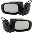 Driver and Passenger Side Mirror, Power Adjust, Heated, Manual Folding, Chrome, In-housing Signal Light, No Memory, No Puddle Light, No Auto-Dim, With Blind Spot Detection in Glass