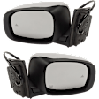 Driver and Passenger Side Mirror, Power Adjust, Heated, Manual Folding, Chrome, In-housing Signal Light, Driver Side - With Memory; Passenger Side - No Memory, No Puddle Light, No Auto-Dim