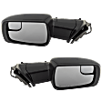 Driver and Passenger Side Mirror, Power Adjust, Heated, Manual Folding, Textured Black, No Signal Light, No Memory, No Puddle Light, No Auto-Dim, With Blind Spot Glass