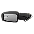 Driver and Passenger Side Mirror, Power Adjust, Heated, Manual Folding, Textured Black, No Signal Light, No Memory, No Puddle Light, No Auto-Dim, With Blind Spot Glass