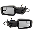 Driver and Passenger Side Mirror, Power Adjust, Heated, Power Folding, Textured Black, In-housing Signal Light, No Memory, With Puddle Light, No Auto-Dim, With Blind Spot Glass