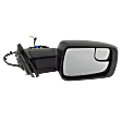 Driver and Passenger Side Mirror, Power Adjust, Heated, Power Folding, Textured Black, In-housing Signal Light, No Memory, With Puddle Light, No Auto-Dim, With Blind Spot Glass