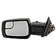 Driver and Passenger Side Mirror, Power Adjust, Heated, Power Folding, Textured Black, In-housing Signal Light, No Memory, With Puddle Light, No Auto-Dim, With Blind Spot Detection in Glass
