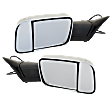 Driver and Passenger Side Towing Mirror, Power Adjust, Heated, Power Folding, Chrome, In-housing Signal Light, No Memory, With Puddle Light, No Auto-Dim, With Blind Spot Glass