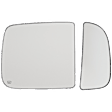 2016 Ram 2500 - Mirror Glass Passenger Side, Upper and Lower, For Models With Towing Mirror, Heated Upper Glass; Non-Heated Lower Glass, No Blind Spot Feature, No Signal Light
