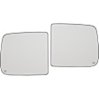 Driver and Passenger Side, Upper Mirror Glasses, Heated, No Blind Spot Feature, No Turn Signal Light, For Models With Towing Mirror