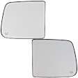 Driver and Passenger Side, Upper Mirror Glass, Heated, No Blind Spot Feature