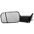 Driver and Passenger Side Towing Mirror, Upper - Power Adjust, Lower - Manual Adjust, Heated, Manual Folding, Chrome, In-housing Signal Light, No Memory, No Puddle Light, No Auto-Dim