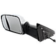 Driver and Passenger Side Towing Mirror, Upper - Power Adjust, Lower - Manual Adjust, Heated, Manual Folding, Chrome, In-housing Signal Light, No Memory, No Puddle Light, No Auto-Dim