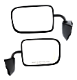 Driver and Passenger Side Non-Towing Mirrors, Manual Adjust, Manual Folding, Non-Heated, Textured Black, No Signal Light, No Memory, No Puddle Light, No Auto-Dimming