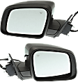 Driver and Passenger Side Mirror, Power Adjust, Heated, Manual Folding, Paintable, In-housing Signal Light, With Memory, No Puddle Light, No Auto-Dim, No Blind Spot Feature