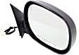 1997-2000 Dodge Dakota - Driver and Passenger Side Mirrors, Power, Manual Folding, Non-Heated, Textured Black, No Signal Light, No Memory, No Puddle Light, No Auto-Dimming, No Blind Spot Feature