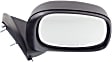 Driver and Passenger Side Non-Towing Mirrors, Manual Adjust, Manual Folding, Non-Heated, Textured Black, No Signal Light, No Memory, No Puddle Light, No Auto-Dimming