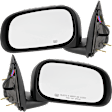 Driver and Passenger Side Mirrors, Power, Heated, Manual Folding, Textured Black, 6 X 9 In. Housing