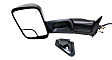 2000 Dodge Ram 3500 - Driver and Passenger Side Towing Mirror, Power Adjust, Heated, Textured Black, Manual Folding, No Signal Light, With Blind Spot Glass, No Memory, No Puddle Light, No Auto-Dimming