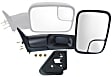 1996 Dodge Ram 1500 - Driver and Passenger Side Towing Mirror, Old Body Style, Manual Adjust, Non-Heated, Textured Black, Manual Folding, No Signal Light, With Blind Spot Glass, No Memory, No Puddle Light, No Auto-Dimming