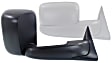 1996 Dodge Ram 1500 - Driver and Passenger Side Towing Mirror, Old Body Style, Manual Adjust, Non-Heated, Textured Black, Manual Folding, No Signal Light, With Blind Spot Glass, No Memory, No Puddle Light, No Auto-Dimming