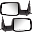Driver and Passenger Side Mirror, Power Adjust, Heated, Manual Folding, Textured Black, In-housing Signal Light, No Memory, With Puddle Light, No Auto-Dimming, No Blind Spot Feature