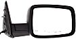 Driver and Passenger Side Mirror, Power Adjust, Heated, Manual Folding, Textured Black, In-housing Signal Light, No Memory, With Puddle Light, No Auto-Dimming, No Blind Spot Feature
