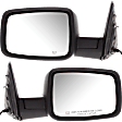 Driver and Passenger Side Mirror, Power Adjust, Heated, Manual Folding, Textured Black, No Signal Light, No Memory, No Puddle Light, No Auto-Dim, No Blind Spot Feature
