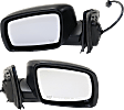 2018 Dodge Journey GT - Driver and Passenger Side Mirror, Power Adjust, Heated, Textured Black, Manual Folding, No Signal Light, No Blind Spot Feature, No Memory, No Puddle Light, No Auto-Dimming