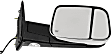 2012 Ram 2500 - Driver and Passenger Side Towing Mirror, Power Adjust, Heated, Chrome, Manual Folding, In-housing Signal Light, No Blind Spot Feature, With Memory, With Puddle Light, No Auto-Dimming, Standard Cab Pickup