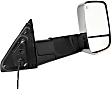 2012 Ram 2500 - Driver and Passenger Side Towing Mirror, Power Adjust, Heated, Chrome, Manual Folding, In-housing Signal Light, No Blind Spot Feature, With Memory, With Puddle Light, No Auto-Dimming, Standard Cab Pickup