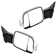 Towing Mirror, Power Adjust, Heated, Manual Folding, Chrome, In-housing Signal Light, With Memory, With Puddle Light, No Auto-Dim, With Blind Spot Glass