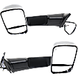Driver and Passenger Side Towing Mirrors, Power Adjust, Heated, Manual Folding, Chrome, In-housing Signal Light, With Memory, With Puddle Light, With Blind Spot Glass, Without Temperature Sensor