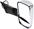 Driver and Passenger Side Towing Mirrors, Power Adjust, Heated, Manual Folding, Chrome, In-housing Signal Light, With Memory, With Puddle Light, With Blind Spot Glass, Without Temperature Sensor