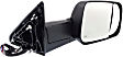 Driver and Passenger Side Towing Mirror, Power Adjust, Heated, Manual Folding, Textured Black, In-housing Signal Light (White Bulb), No Memory, With  Puddle Light, With  Blind Spot Glass