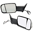Towing Mirror, Power Adjust, Heated, Manual Folding, Textured Black, In-housing Signal Light, No Memory, With Puddle Light, No Auto-Dim, With Blind Spot Glass