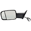 Towing Mirror, Power Adjust, Heated, Manual Folding, Textured Black, In-housing Signal Light, No Memory, With Puddle Light, No Auto-Dim, With Blind Spot Glass