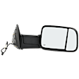 Towing Mirror, Power Adjust, Heated, Manual Folding, Textured Black, In-housing Signal Light, No Memory, With Puddle Light, No Auto-Dim, With Blind Spot Glass