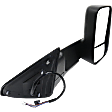 Driver and Passenger Side Towing Mirror, Power, Manual Folding, Heated, Textured Black, In-housing Signal Light, No Memory, With Puddle Light, No Auto-Dimming, With Blind Spot Glass