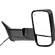 Driver and Passenger Side Towing Mirror, Power, Manual Folding, Heated, Textured Black, In-housing Signal Light, No Memory, With Puddle Light, No Auto-Dimming, With Blind Spot Glass