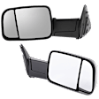 Towing Mirror, Manual Adjust, Non-Heated, Manual Folding, Textured Black, No Signal Light, No Memory, No Puddle Light, No Auto-Dim, With Blind Spot Glass