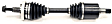 2007 Mercedes Benz C280 - Front, Driver and Passenger Side Axle Assembly, New, 3.0L 6Cyl