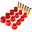SET-E1222107R-C Leaf Spring Bushing - Red, Polyurethane, Direct Fit, Set of 2