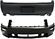 Front and Rear Primed Bumper Cover, For GT Models, Without California Package, CAPA Certified