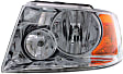 Driver and Passenger Side Headlights, with Bulbs, Halogen, with Chrome Bezel