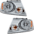 2007 Ford F-150 XL 6 Cyl 4.2L - Driver and Passenger Side Halogen Headlight, With bulb(s), OE Replacement