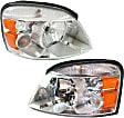 Driver and Passenger Side Halogen Headlight, With bulb(s), OE Replacement